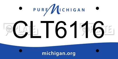 CLT6116 Michigan License Plate