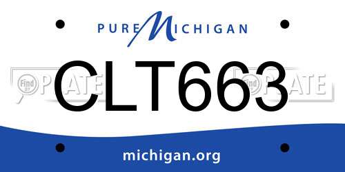 CLT663 Michigan License Plate