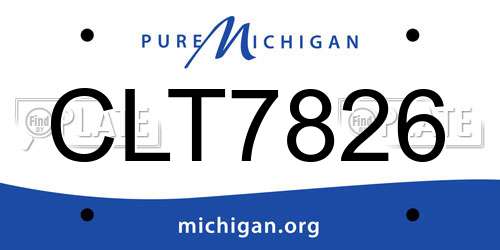 CLT7826 Michigan License Plate