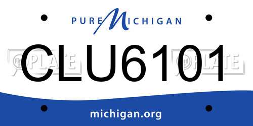 CLU6101 Michigan License Plate