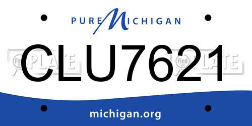 CLU7621 Michigan License Plate