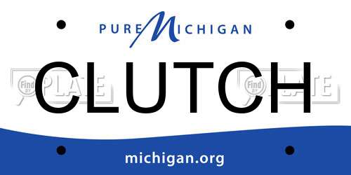 CLUTCH Michigan License Plate