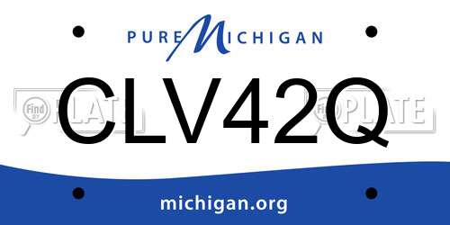 CLV42Q Michigan License Plate