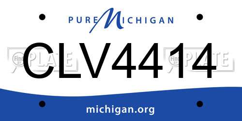 CLV4414 Michigan License Plate