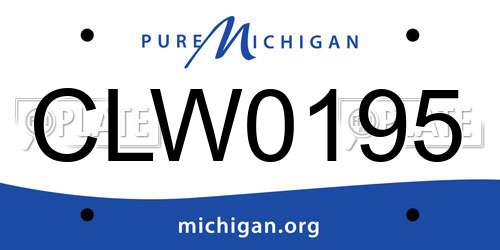 CLW0195 Michigan License Plate