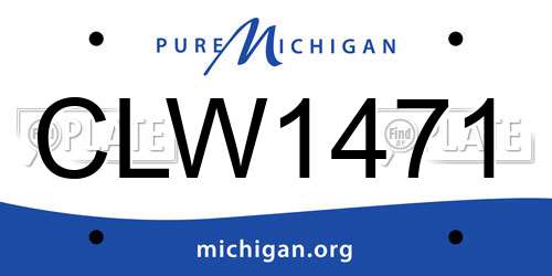 CLW1471 Michigan License Plate