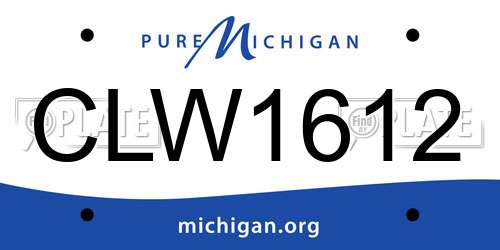 CLW1612 Michigan License Plate