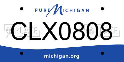 CLX0808 Michigan License Plate
