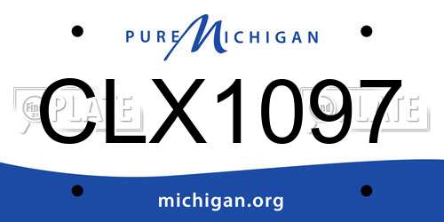 CLX1097 Michigan License Plate