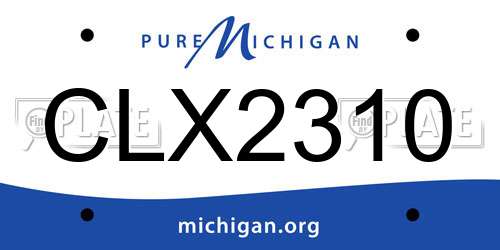 CLX2310 Michigan License Plate