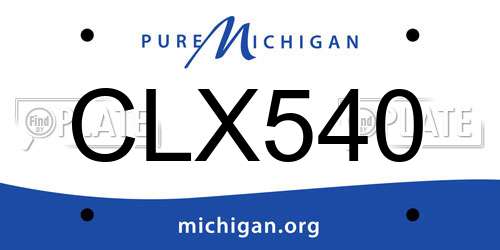 CLX540 Michigan License Plate