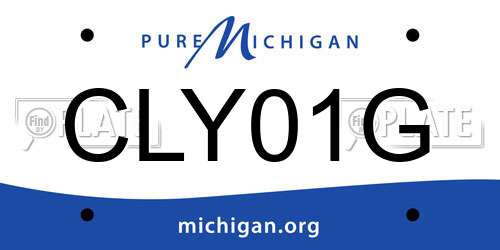 CLY01G Michigan License Plate