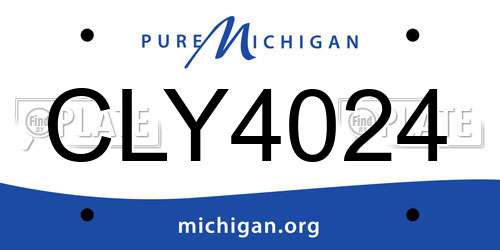 CLY4024 Michigan License Plate