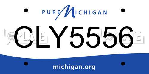 CLY5556 Michigan License Plate