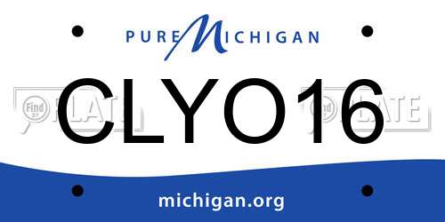CLYO16 Michigan License Plate