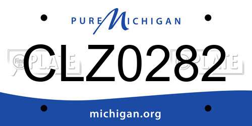 CLZ0282 Michigan License Plate