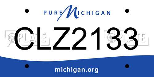 CLZ2133 Michigan License Plate
