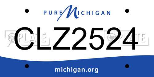 CLZ2524 Michigan License Plate