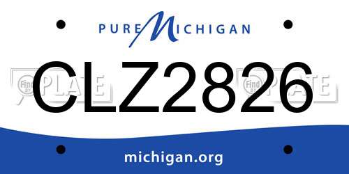 CLZ2826 Michigan License Plate