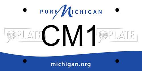 CM1 Michigan License Plate