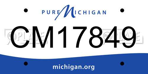 CM17849 Michigan License Plate