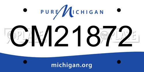 CM21872 Michigan License Plate
