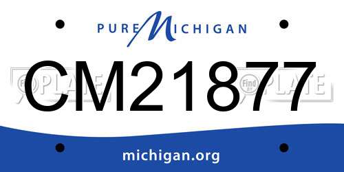 CM21877 Michigan License Plate