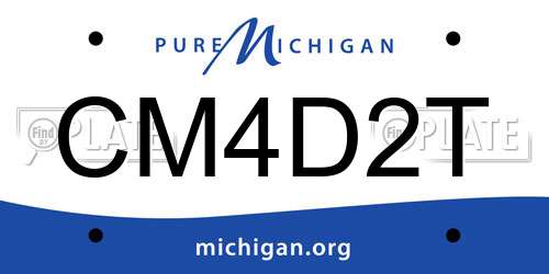 CM4D2T Michigan License Plate