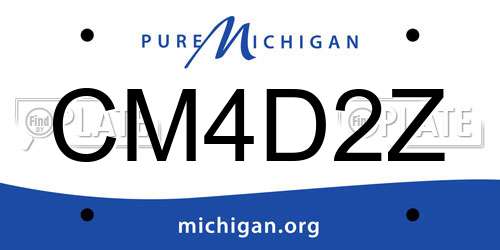 CM4D2Z Michigan License Plate