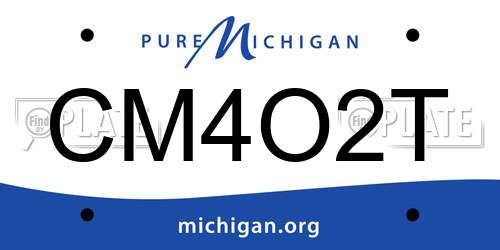 CM4O2T Michigan License Plate