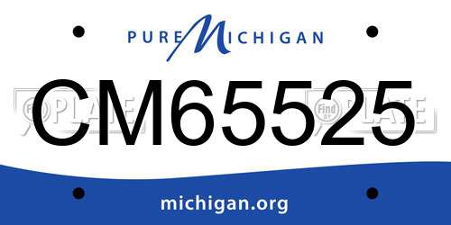 CM65525 Michigan License Plate