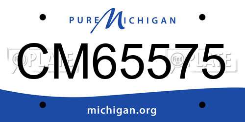 CM65575 Michigan License Plate