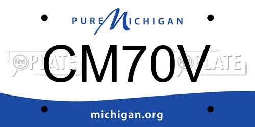 CM70V Michigan License Plate