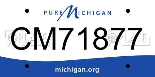 CM71877 Michigan License Plate