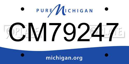 CM79247 Michigan License Plate