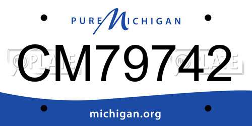CM79742 Michigan License Plate