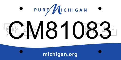 CM81083 Michigan License Plate
