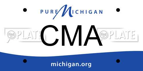 CMA Michigan License Plate