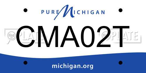 CMA02T Michigan License Plate