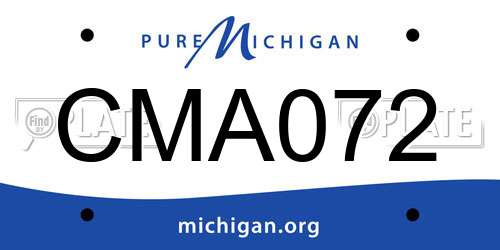 CMA072 Michigan License Plate