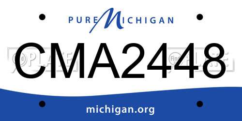 CMA2448 Michigan License Plate