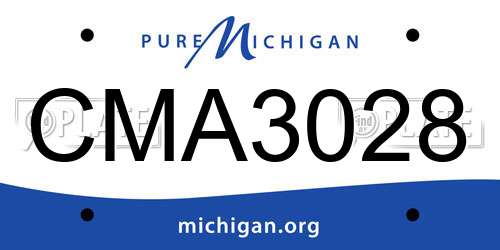 CMA3028 Michigan License Plate