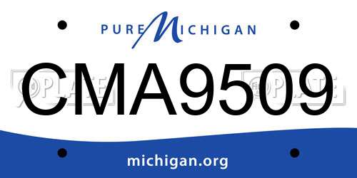 CMA9509 Michigan License Plate