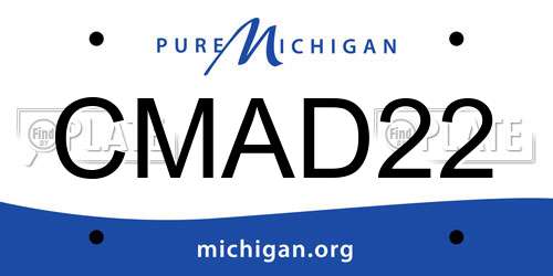 CMAD22 Michigan License Plate