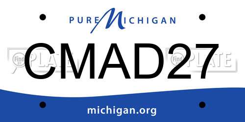 CMAD27 Michigan License Plate
