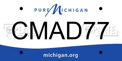 CMAD77 Michigan License Plate