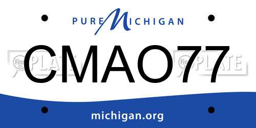 CMAO77 Michigan License Plate