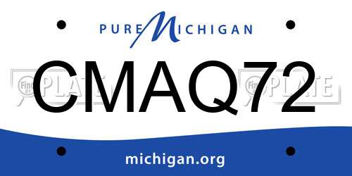 CMAQ72 Michigan License Plate