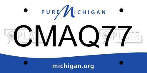 CMAQ77 Michigan License Plate