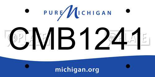 CMB1241 Michigan License Plate